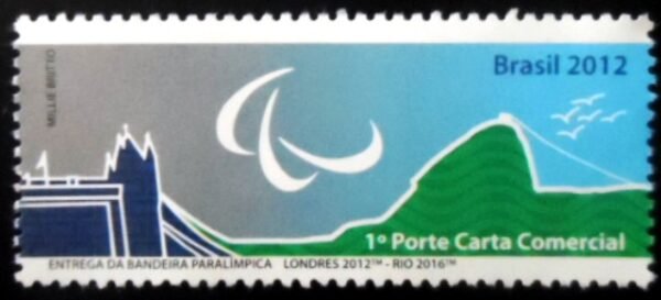 Selo postal do Brasil de 2015 Londres Rio Paralímpica M