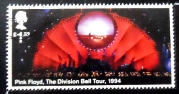 Selo postal do Reino Unido de 2016 Pink Floyd Division Bell Tour M