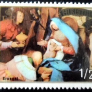 Selo postal do Brasil de 1973 Adoration of the Kings M