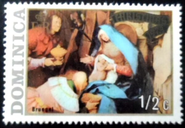 Selo postal do Brasil de 1973 Adoration of the Kings M