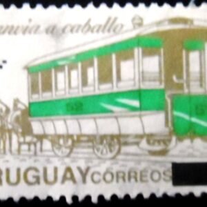 Selo postal do Uruguai de 2004 Horse-drawn streetcar U