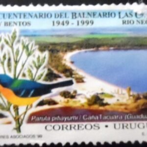 Selo postal do Uruguai de 1999 Tropical Parula N