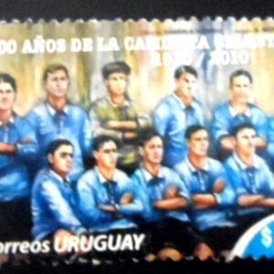 Selo postal do Uruguai de 2010 Football Team of 1910 N