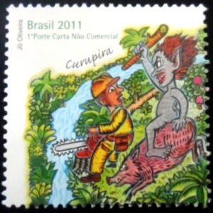 Selo postal do Brasil de 2011 Curupira M