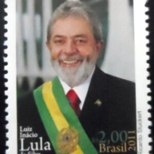 Selo postal do Brasil de 2011 Presidente Lula M