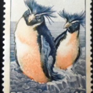 Selo postal das Terras Austrais e Antárticas Francesas (TAAF) de 1956 Rockhopper Penguin N