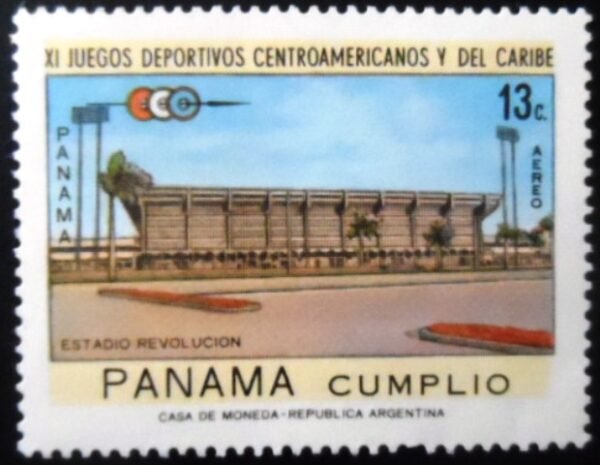 Selo postal do Panamá de 1970 Revolution Stadium M