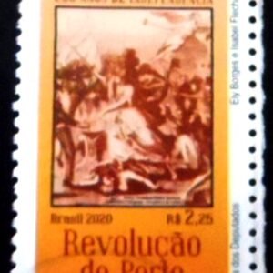 Selo postal do Brasil de 2020 Revolução do Porto U