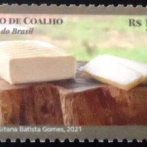 Selo postal do Brasil de 2021 Queijo de Coalho N