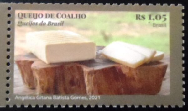 Selo postal do Brasil de 2021 Queijo de Coalho N