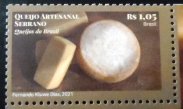 Selo postal do Brasil de 2021 Queijo Artesanal Serrano M