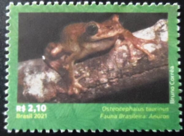 Selo postal do Brasil de 2021 Osteocephalus taurinus U