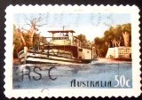 Selo postal da Austrália de 2003 PS Oscar W 1908