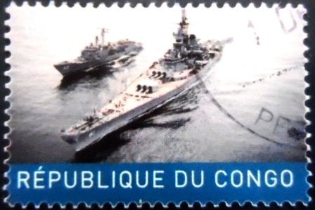Selo Cinderela (Não Oficial) da République du Congo de 2017 Navios de Guerra 10 MCC