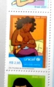 Série postal do Brasil de 2023 Dia Mundial da Amamentação M