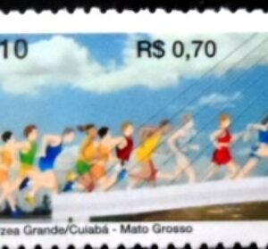 Selo postal do Brasil de 2010 Corrida de Reis M