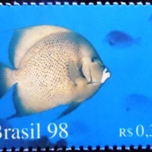 Selo postal do Brasil de 1998 Peixe Amarelo M