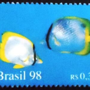 Selo postal do Brasil de 1998 Peixes Meia-lua M