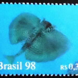 Selo postal do Brasil de 1998 Peixe Voador M