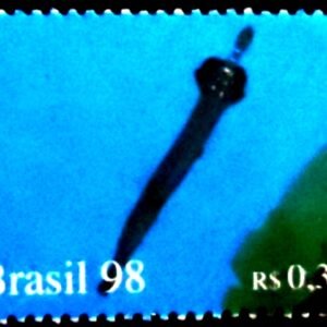 Selo postal do Brasil de 1998 Coral M