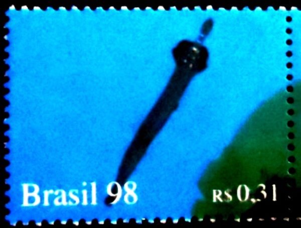 Selo postal do Brasil de 1998 Coral M