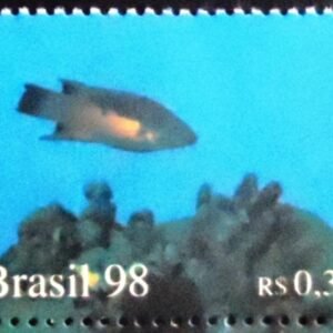 Selo postal do Brasil de 1998 Snapper M