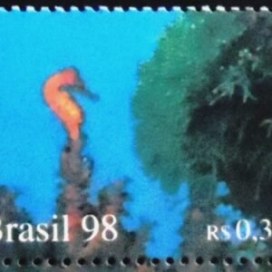 Selo postal do Brasil de 1998 Cavalo Marinho M