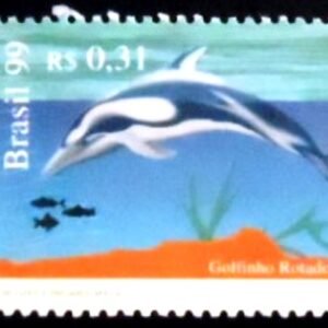 Selo postal do Brasil de 1999 Golfinho Rotador M