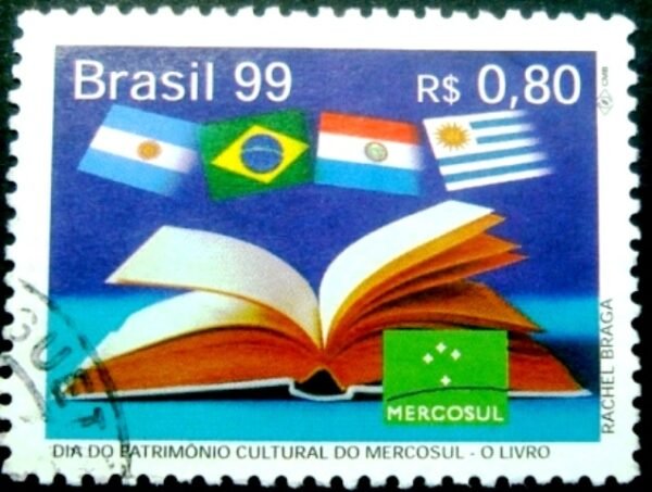 Selo postal do Brasil de 1999 O Livro U