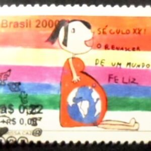 Selo postal do Brasil de 2000 Gestante MCC