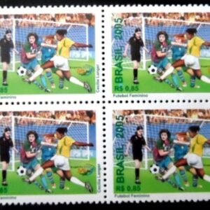 Selo postal do Brasil de 2005 Futebol Feminino M QD