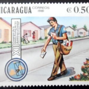 Selo postal da Nicarágua de 1981 Mailman N