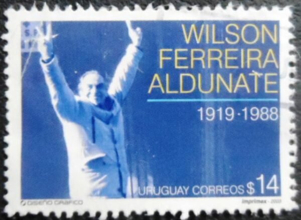 Selo postal do Uruguai de 2003 Wilson Ferreira Aldunate U