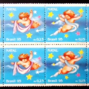 PAR de SE-TENANT do Brasil de 1995 Natal 95 M SET PR