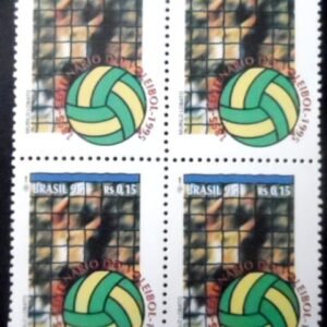 Quadra de selos postais do Brasil de 1995 Voleibol M QD