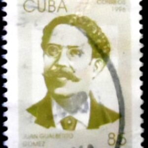 Selo postal de Cuba de 1996 Juan Gualberto Gómez U