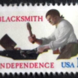 Selo postal dos Estados Unidos de 1977 Blacksmith N