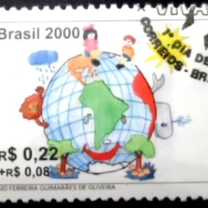 Selo postal do Brasil de 2000 Planeta Terra MCC