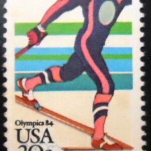 Selo postal dos Estados Unidos de 1984 Cross-Country Skiing N