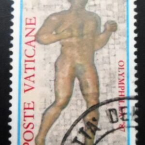 Selo postal do Vaticano de 1987 Athlete U