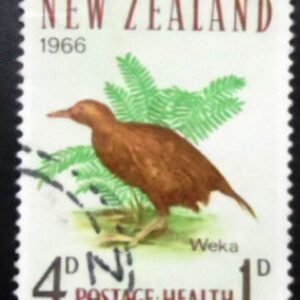 Selo postal da Nova Zelândia de 1966 Weka U