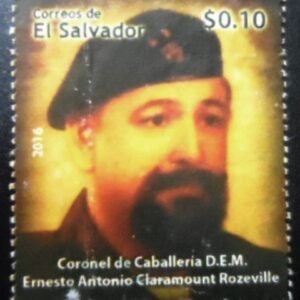 Selo postal de El Salvador de 2016 Ernesto Antonio Claramount Roseville U