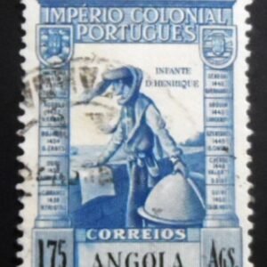 Selo postal de Angola de 1938 Henry the Navigator 1.75 U