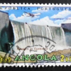 Selo postal de Angola de 1965 Cambambe Dam U