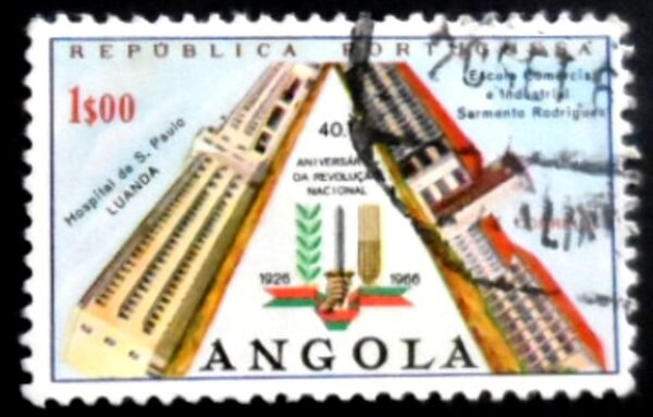 Selo postal de Angola de 1966 Saint Paul´s Hospital-Luanda U
