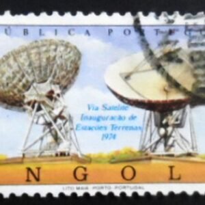 Selo postal de Angola de 1974 Satellite Inauguration of Terrane Stations U