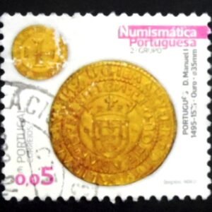 Selo postal de Portugal de 2021 Coin from Reign of Manuel I U