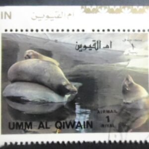 Selo postal de Umm Al Quwain de 1972 Sea Lion NCC