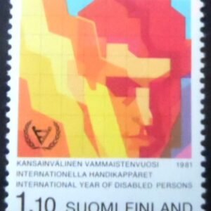 Selo postal da Finlândia de 1981 International Year of the Disabled M