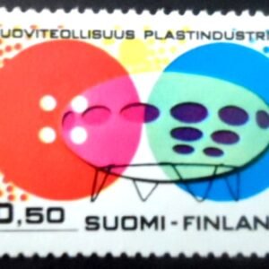 1971 Selo postal da Finlândia de 1971 Plastic Industry M